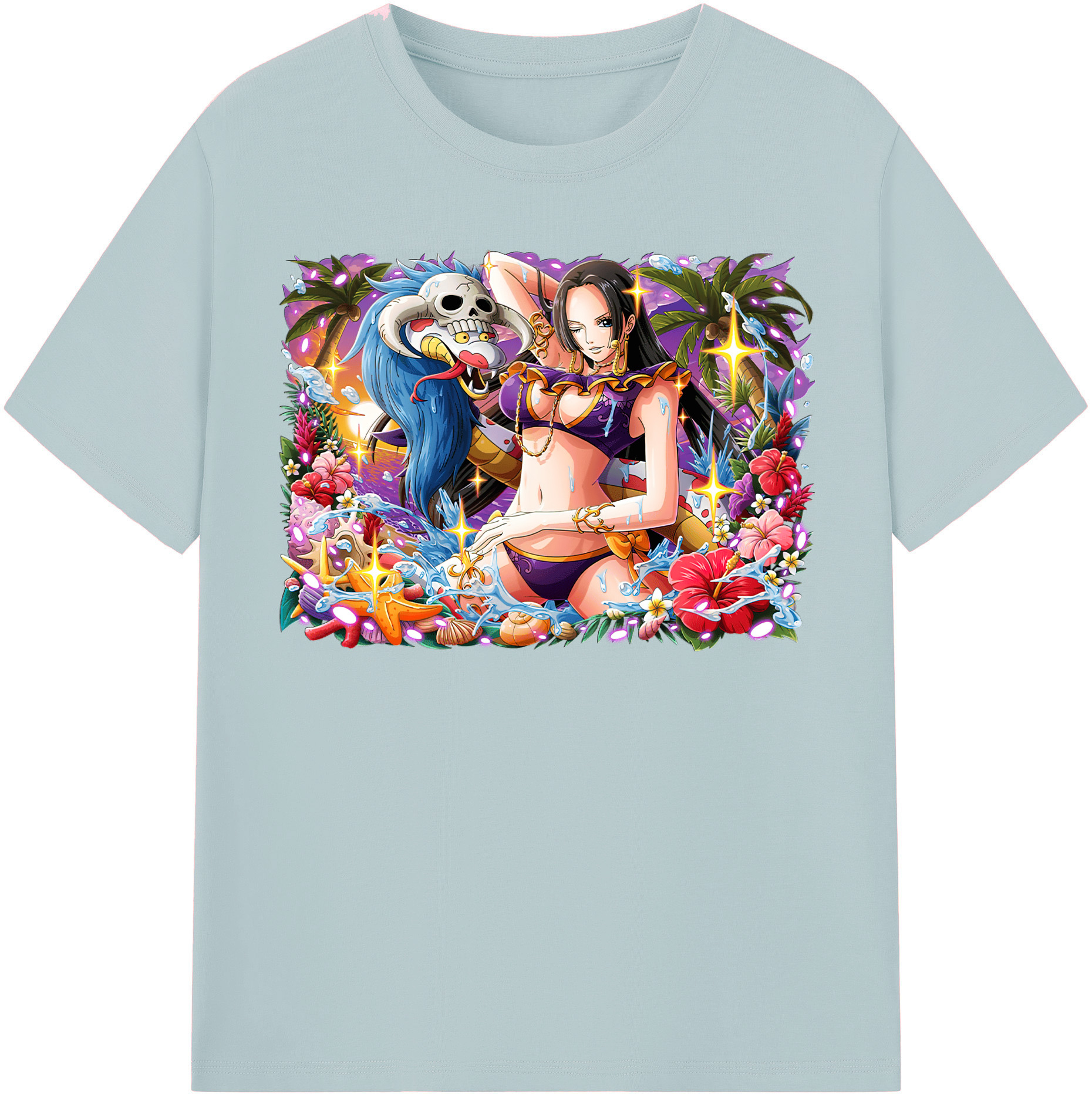 ワンピース ボア・ハンコック ONE PIECE Boa·Hancock 綿100％半袖Tシャツ（フロントプリント）